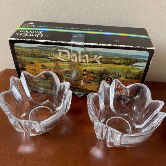 Vintage Orrefors Sweden Crystal Floral Shape Bowl - Picture 5 of 5